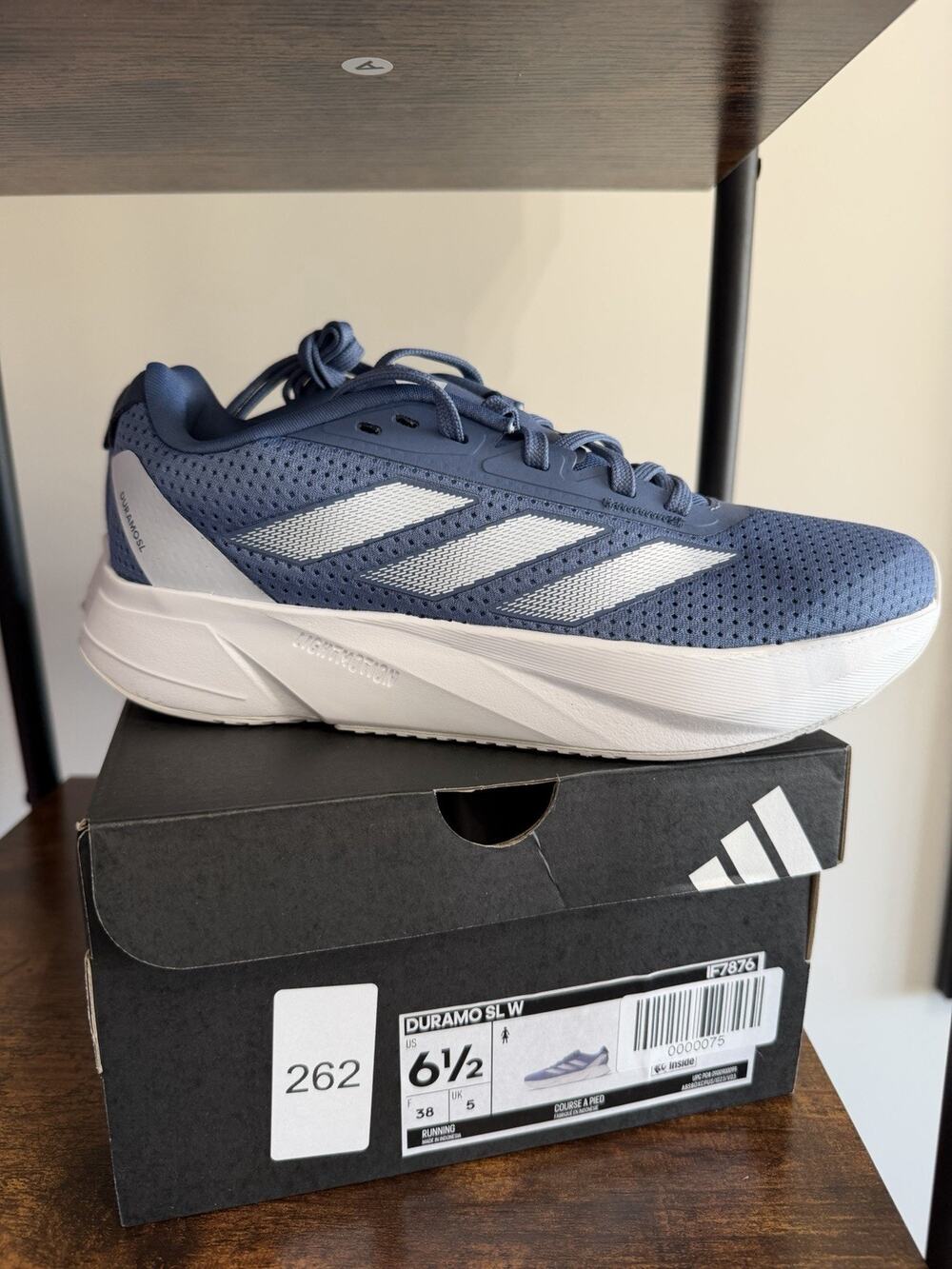 adidas Duramo SL W Crew Blue Sneakers Women's Size 6.5 Blue/White IF7876 #70